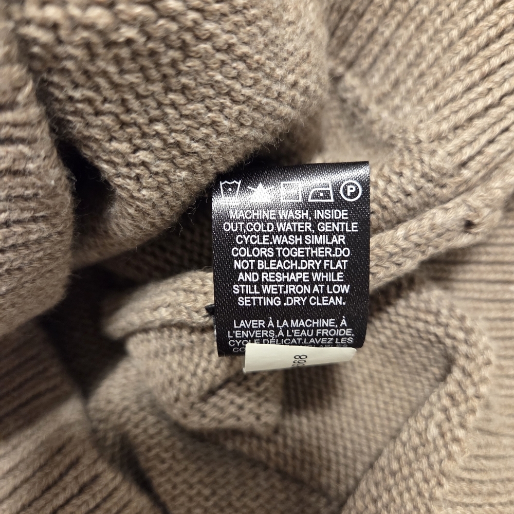 RW&CO Men’s Taupe Knit Sweater XS 100% Cotton Slim Fit - Picture 8 of 8